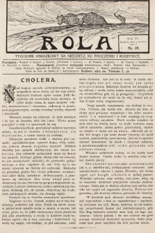 Rola : tygodnik obrazkowy na niedzielę ku pouczeniu i rozrywce. 1910, nr 39