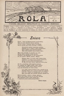 Rola : tygodnik obrazkowy niepolityczny ku pouczeniu i rozrywce. 1911, nr 31