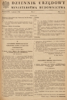 Dziennik Urzędowy Ministerstwa Budownictwa. 1950, nr 3