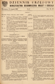 Dziennik Urzędowy Ministerstwa Budownictwa Miast i Osiedli. 1951, nr 8