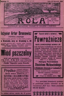 Rola : ilustrowany bezpartyjny tygodnik ku pouczeniu i rozrywce. 1927, nr 3