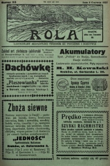 Rola : ilustrowany bezpartyjny tygodnik ku pouczeniu i rozrywce. 1927, nr 23