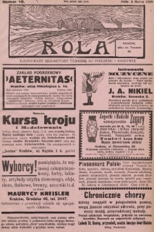 Rola : ilustrowany bezpartyjny tygodnik ku pouczeniu i rozrywce. 1928, nr 10