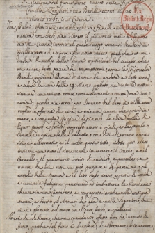 Relazione del funestissimo evento della Sig:ra Co:a Cornelia Zangheri nè Bandi occorso li 20. Marzo 1731 in Cesena