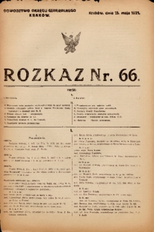Rozkaz. 1921, nr 66