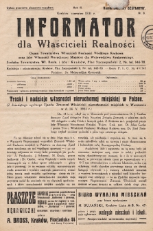Informator dla Właścicieli Realności. 1931, nr 3