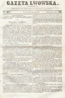 Gazeta Lwowska. 1850, nr 20