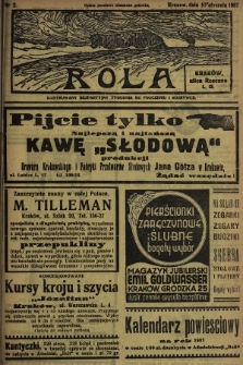 Rola : ilustrowany bezpartyjny tygodnik ku pouczeniu i rozrywce. 1937, nr 2