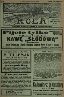 Rola : ilustrowany bezpartyjny tygodnik ku pouczeniu i rozrywce. 1937, nr 6