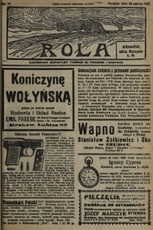 Rola : ilustrowany bezpartyjny tygodnik ku pouczeniu i rozrywce. 1937, nr 11