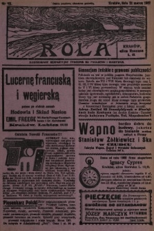 Rola : ilustrowany bezpartyjny tygodnik ku pouczeniu i rozrywce. 1937, nr 12