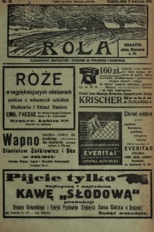 Rola : ilustrowany bezpartyjny tygodnik ku pouczeniu i rozrywce. 1937, nr 15
