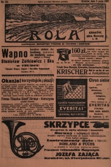 Rola : ilustrowany bezpartyjny tygodnik ku pouczeniu i rozrywce. 1937, nr 19