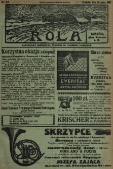 Rola : ilustrowany bezpartyjny tygodnik ku pouczeniu i rozrywce. 1937, nr 20
