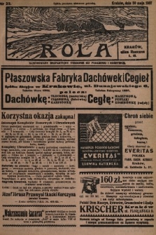 Rola : ilustrowany bezpartyjny tygodnik ku pouczeniu i rozrywce. 1937, nr 22