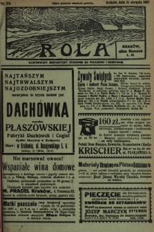 Rola : ilustrowany bezpartyjny tygodnik ku pouczeniu i rozrywce. 1937, nr 33