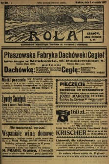 Rola : ilustrowany bezpartyjny tygodnik ku pouczeniu i rozrywce. 1937, nr 36