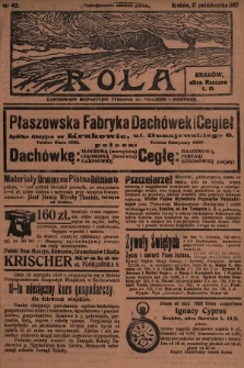 Rola : ilustrowany bezpartyjny tygodnik ku pouczeniu i rozrywce. 1937, nr 42