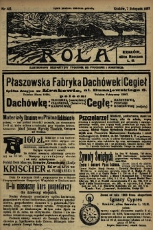 Rola : ilustrowany bezpartyjny tygodnik ku pouczeniu i rozrywce. 1937, nr 45
