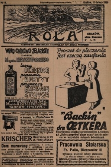 Rola : ilustrowany bezpartyjny tygodnik ku pouczeniu i rozrywce. 1939, nr 8