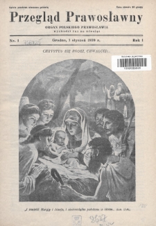 Przegląd Prawosławny : organ polskiego prawosławia. 1939, nr 1