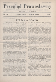 Przegląd Prawosławny : organ Prawosławnego Instytutu Naukowo-Wydawniczego w Grodnie. 1939, nr 7-8