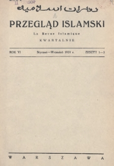 Przegląd Islamski. 1937, nr 1-3