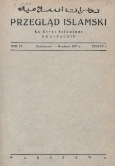 Przegląd Islamski. 1937, nr 4