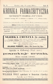Kronika Farmaceutyczna : organ Towarzystwa Farmaceutycznego "Unitas" w Krakowie. 1899, nr 3