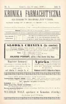 Kronika Farmaceutyczna : organ Towarzystwa Farmaceutycznego „Unitas” w Krakowie. 1899, nr 5