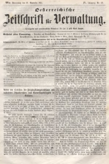 Oesterreichische Zeitschrift für Verwaltung. Jg. 4, 1871, nr 46