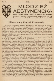 Młodzież Abstynencka : organ central. młodz. abstyn. w Krakowie i Poznaniu. 1928, nr 3