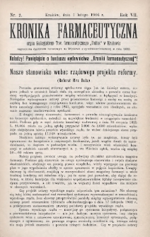 Kronika Farmaceutyczna : organ Galicyjskiego Towarzystwa Farmaceutycznego "Unitas" w Krakowie. 1904, nr 2