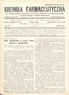 Kronika Farmaceutyczna : organ oficjalny Związku Zawodowego Farmaceutów Pracowników w Rzeczypospolitej Polskiej. 1926, nr 3