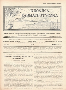Kronika Farmaceutyczna : organ oficjalny Związku Zawodowego Farmaceutów Pracowników w Rzeczypospolitej Polskiej. 1926, nr 9