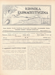 Kronika Farmaceutyczna : organ oficjalny Związku Zawodowego Farmaceutów Pracowników w Rzeczypospolitej Polskiej. 1926, nr 12