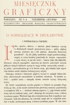 Miesięcznik Graficzny : wydawnictwo Drukarni Mariana Drabczyńskiego. 1937, nr 3-4