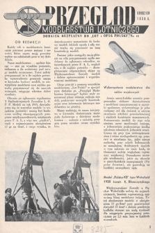 Przegląd Modelarstwa Lotniczego : dodatek bezpłatny do „Lot i OPLG Polski”. 1938, nr 12