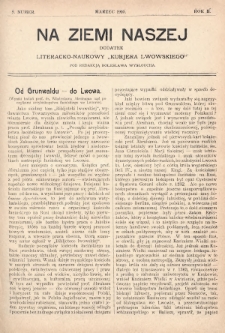 Na Ziemi Naszej : dodatek literacko-naukowy „Kurjera Lwowskiego”. 1910, nr 5