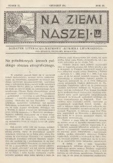 Na Ziemi Naszej : dodatek literacko-naukowy „Kurjera Lwowskiego”. 1911, nr 22