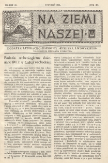 Na Ziemi Naszej : dodatek literacko-naukowy „Kurjera Lwowskiego”. 1912, nr 23