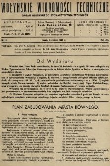 Wołyńskie Wiadomości Techniczne : organ Wołyńskiego Stowarzyszenia Techników. 1936, nr 4