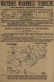 Wołyńskie Wiadomości Techniczne : organ Wołyńskiego Stowarzyszenia Techników. 1936, nr 9