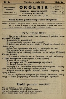 Okólnik Związku Stowarzyszeń Polskiej Młodzieży. 1925, nr 5