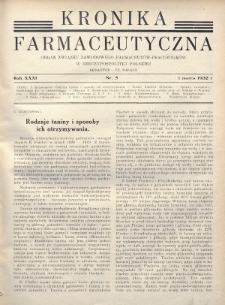 Kronika Farmaceutyczna : organ Związku Zawodowego Farmaceutów-Pracowników w Rzeczypospolitej Polskiej. 1932, nr 5