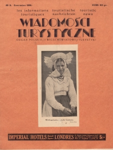 Wiadomości Turystyczne : organ polskiej i wszechświatowej turystyki. R. [1], 1931, nr 3