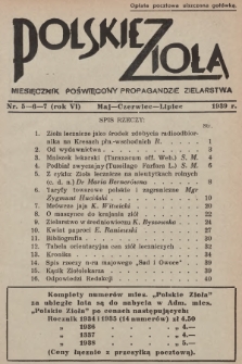 Polskie Zioła : czasopismo poświęcone propagandzie zielarstwa. 1939, nr 5-6-7
