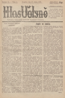 Hlas Volyně : týdeník, věnovaný českým zájmům v Polsku. 1936, č. 4