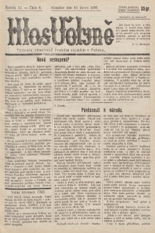 Hlas Volyně : týdeník, věnovaný českým zájmům v Polsku. 1936, č. 6