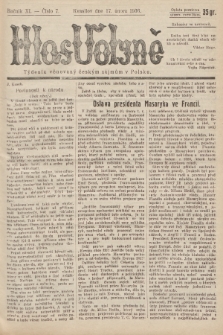 Hlas Volyně : týdeník, věnovaný českým zájmům v Polsku. 1936, č. 7